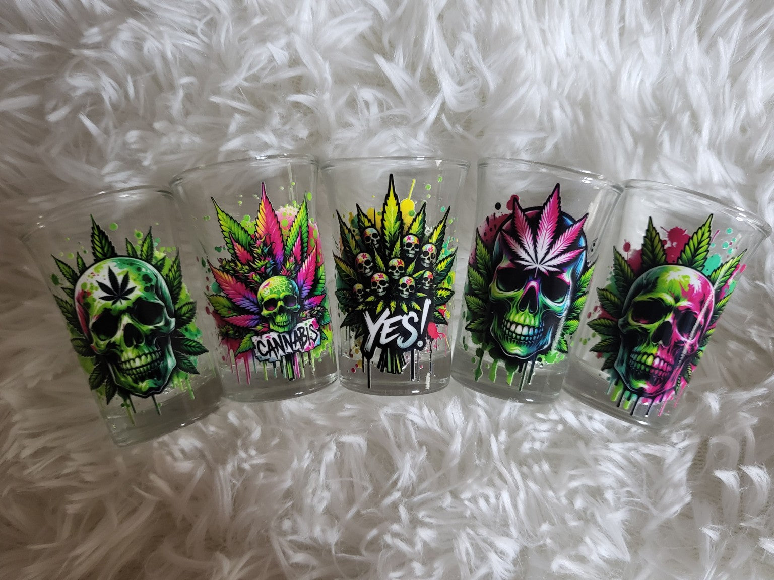 Skull Shot Glass Neon
